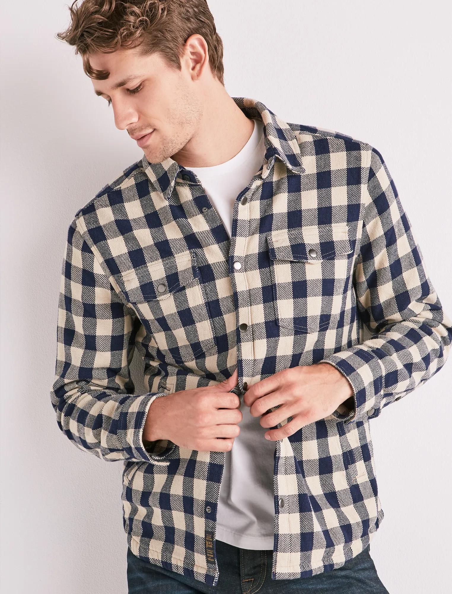 PLAID SHERPA SHIRT JACKET, image 1