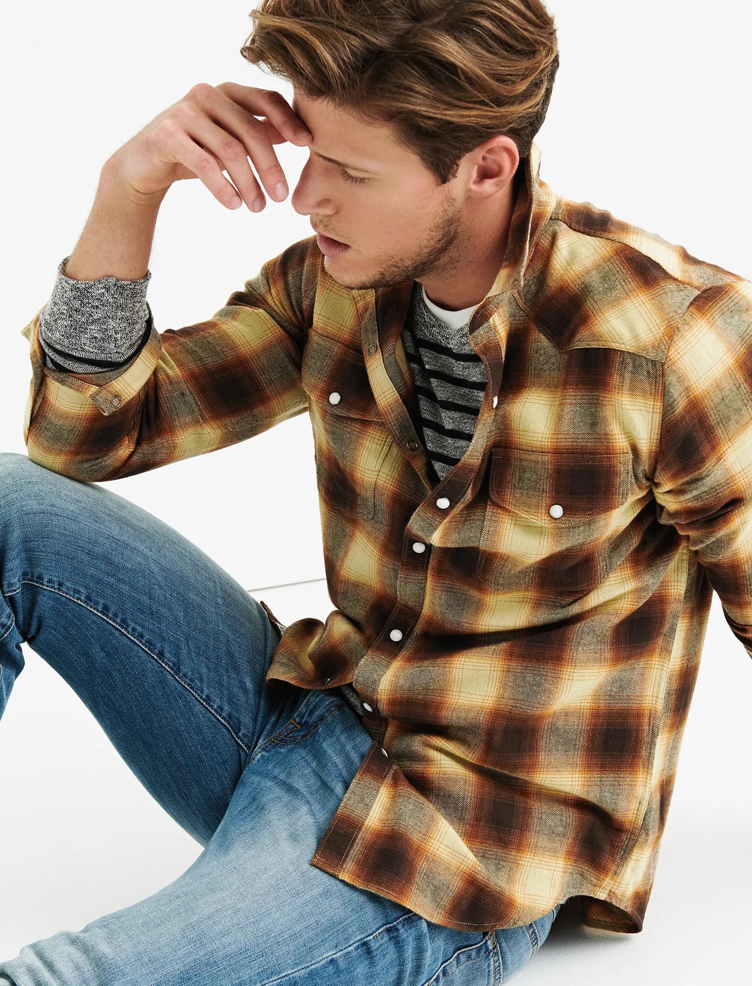 Flannel Western Shirt, image 1