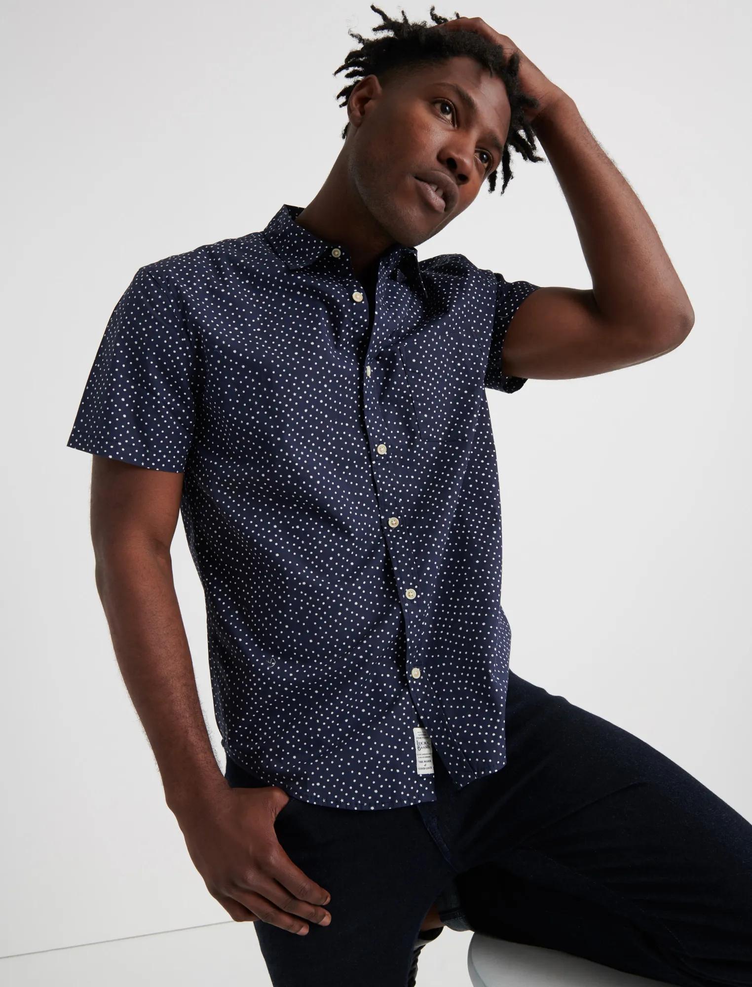 SHORT SLEEVE PRINTED 1 POCKET SHIRT, image 4
