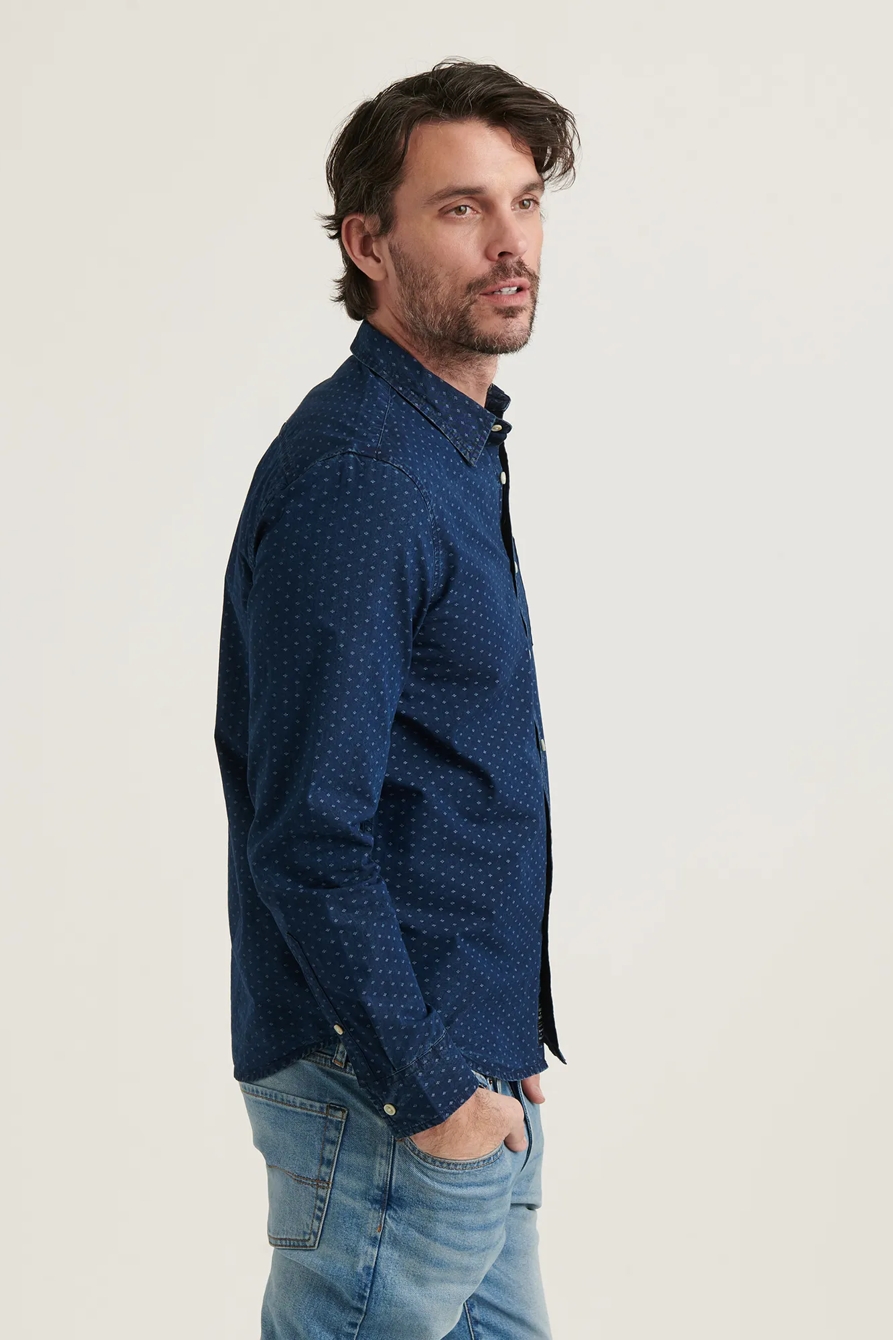 INDIGO BALLONA ONE POCKET LONG SLEEVE SHIRT, image 3