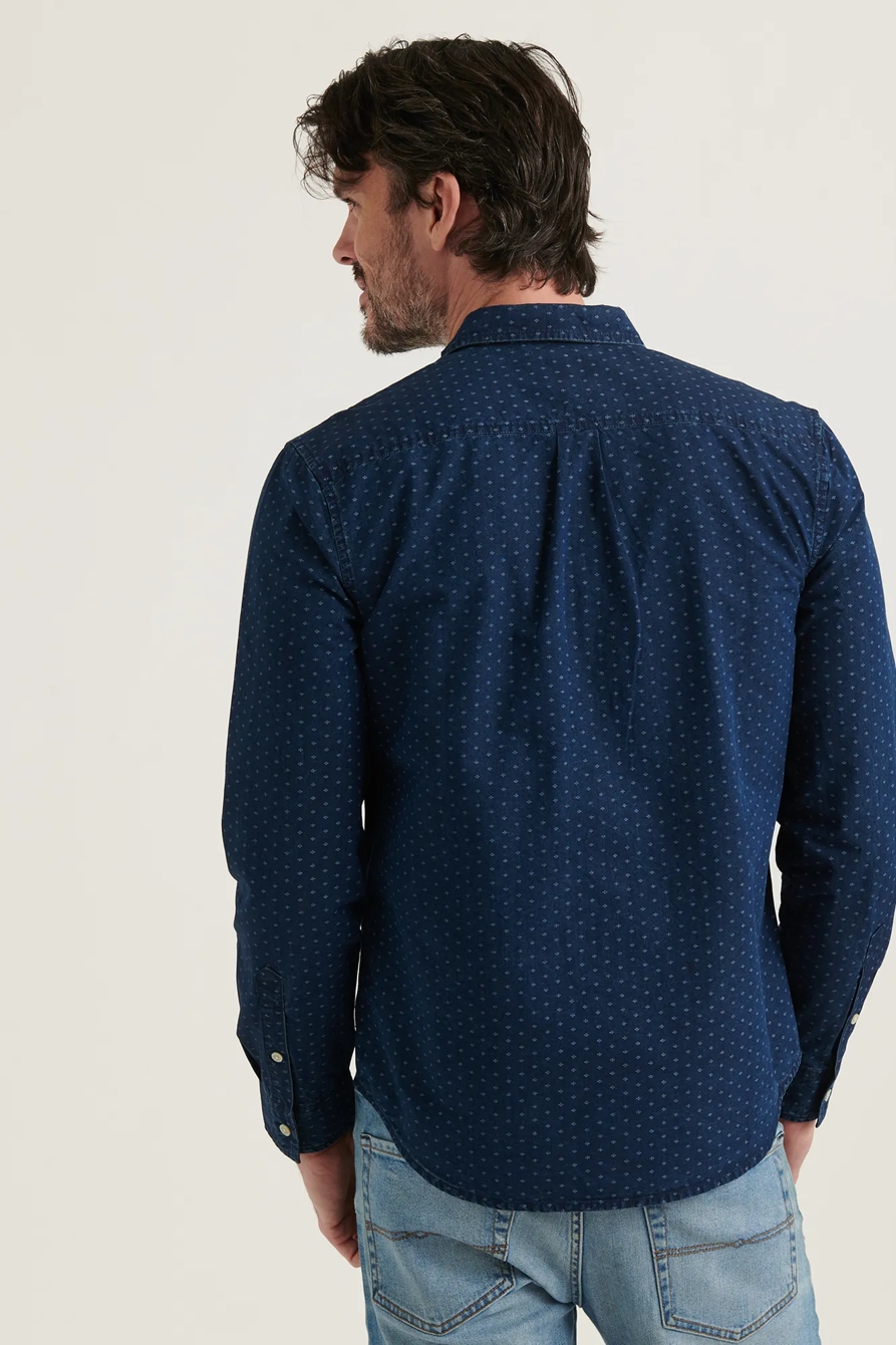 INDIGO BALLONA ONE POCKET LONG SLEEVE SHIRT, image 4