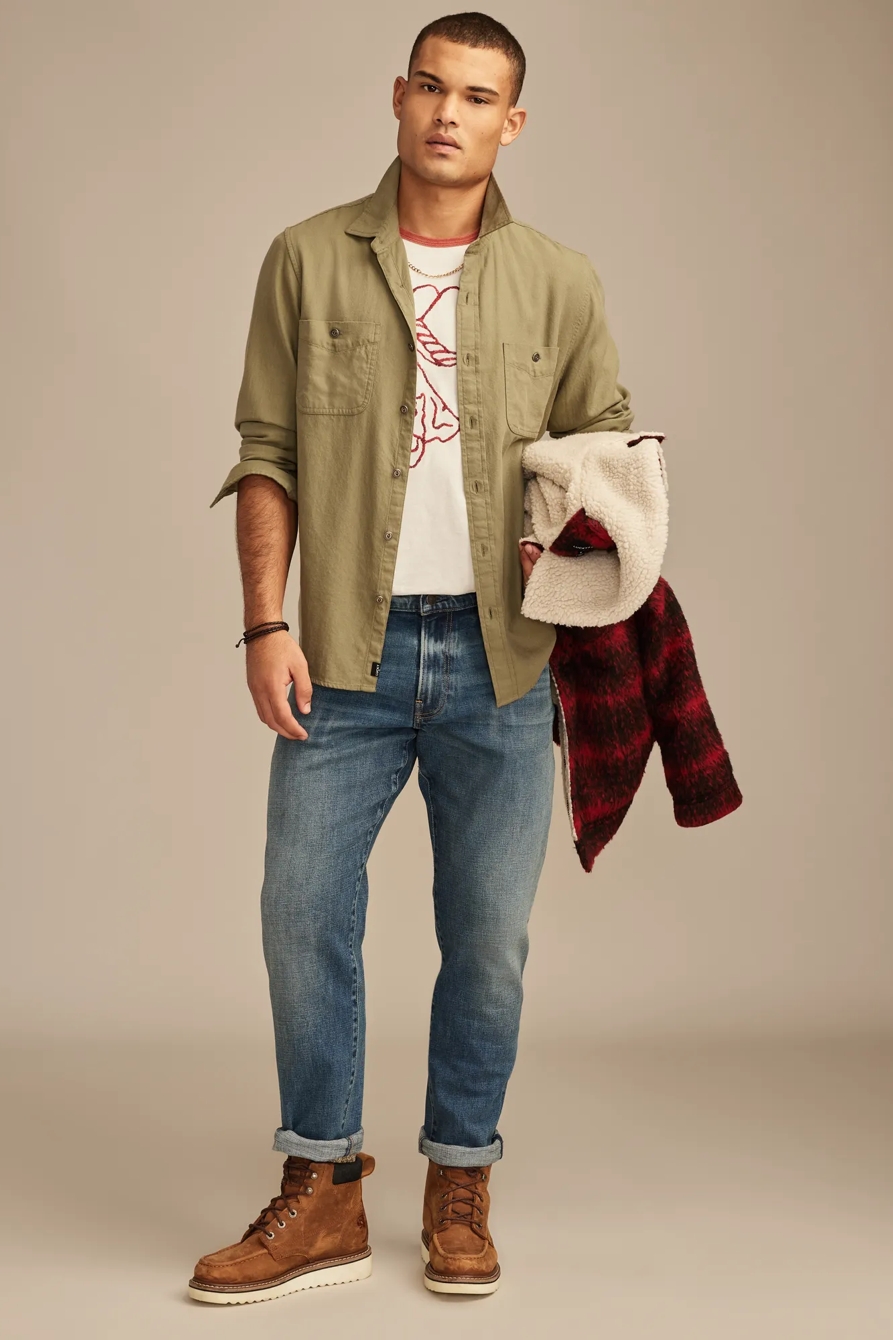 SOLID COTTON TWILL GROM SHIRT, image 5