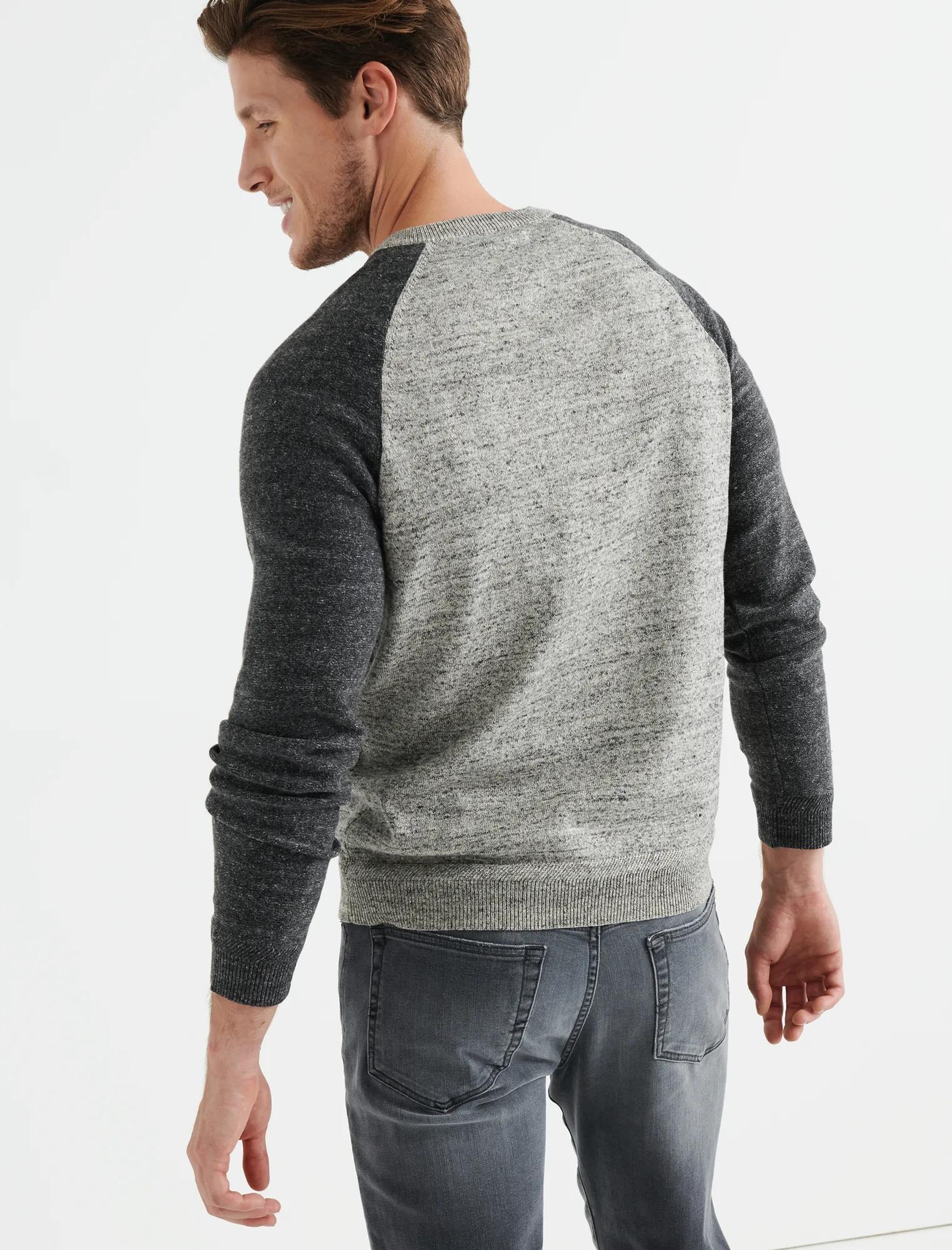 COLOR BLOCK HENLEY SWEATER, image 3