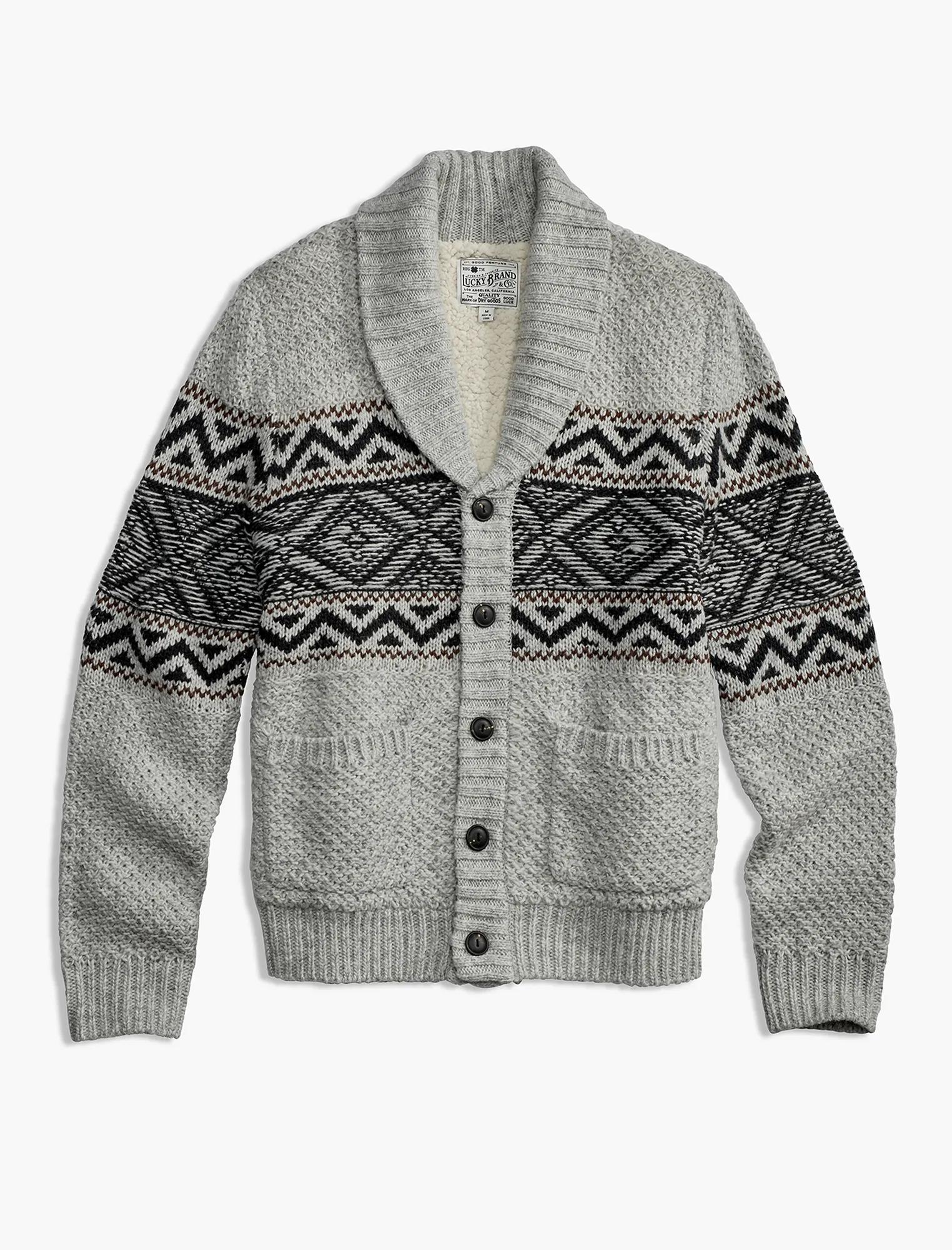 SHERPA LINED SHAWL COLLAR CARDIGAN, image 4