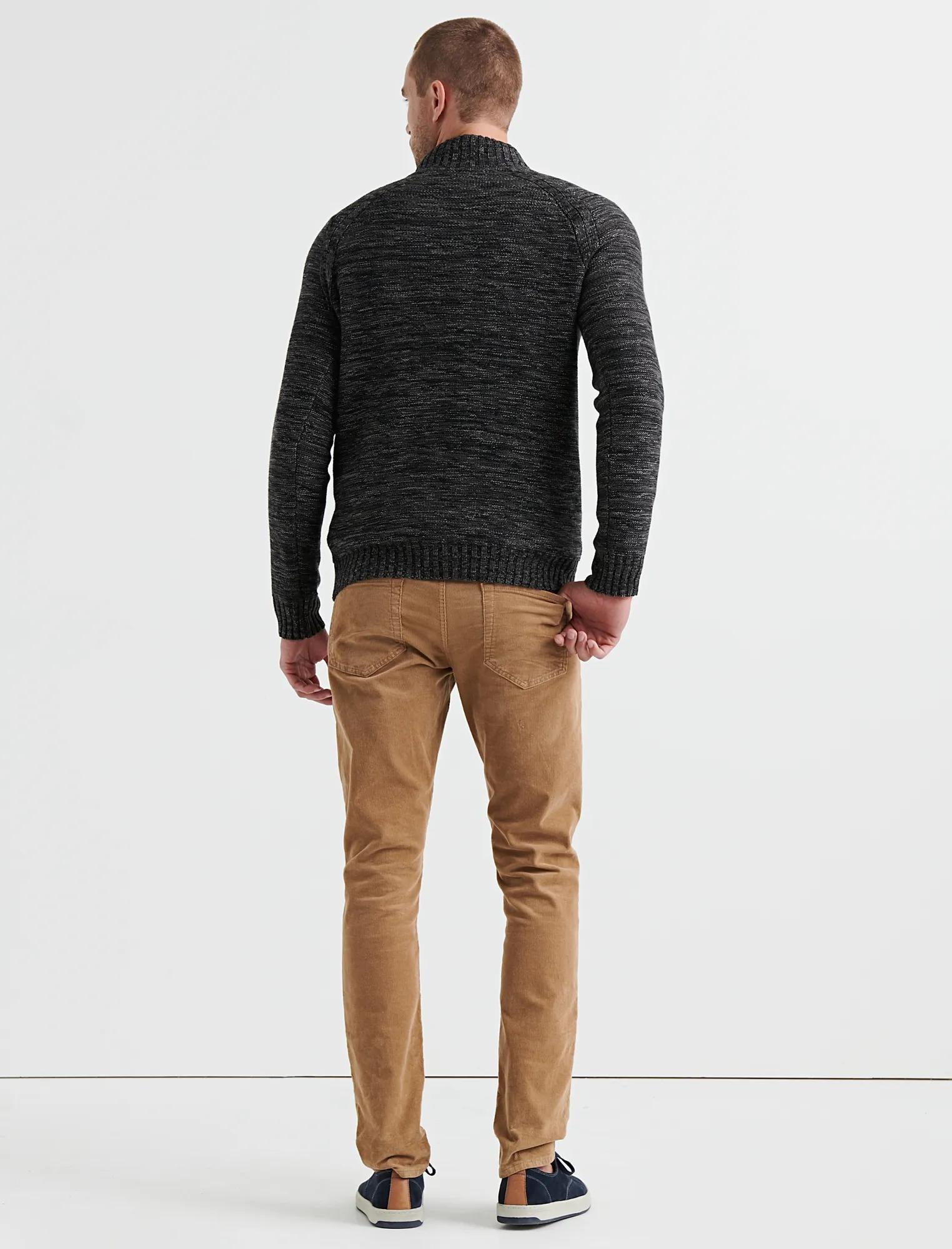 HALF ZIP CABLE MOCK NECK, image 3