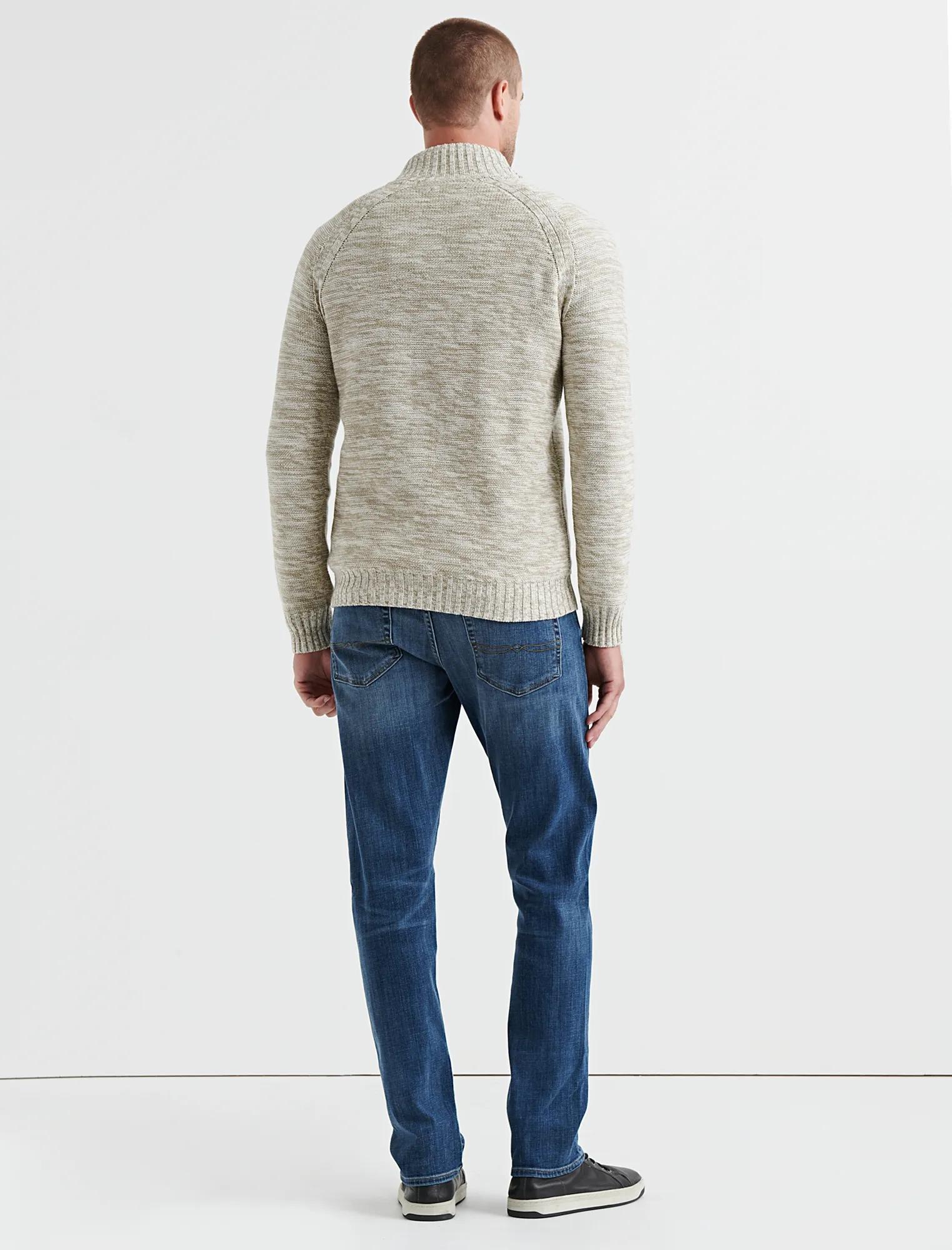 HALF ZIP CABLE MOCK NECK, image 3