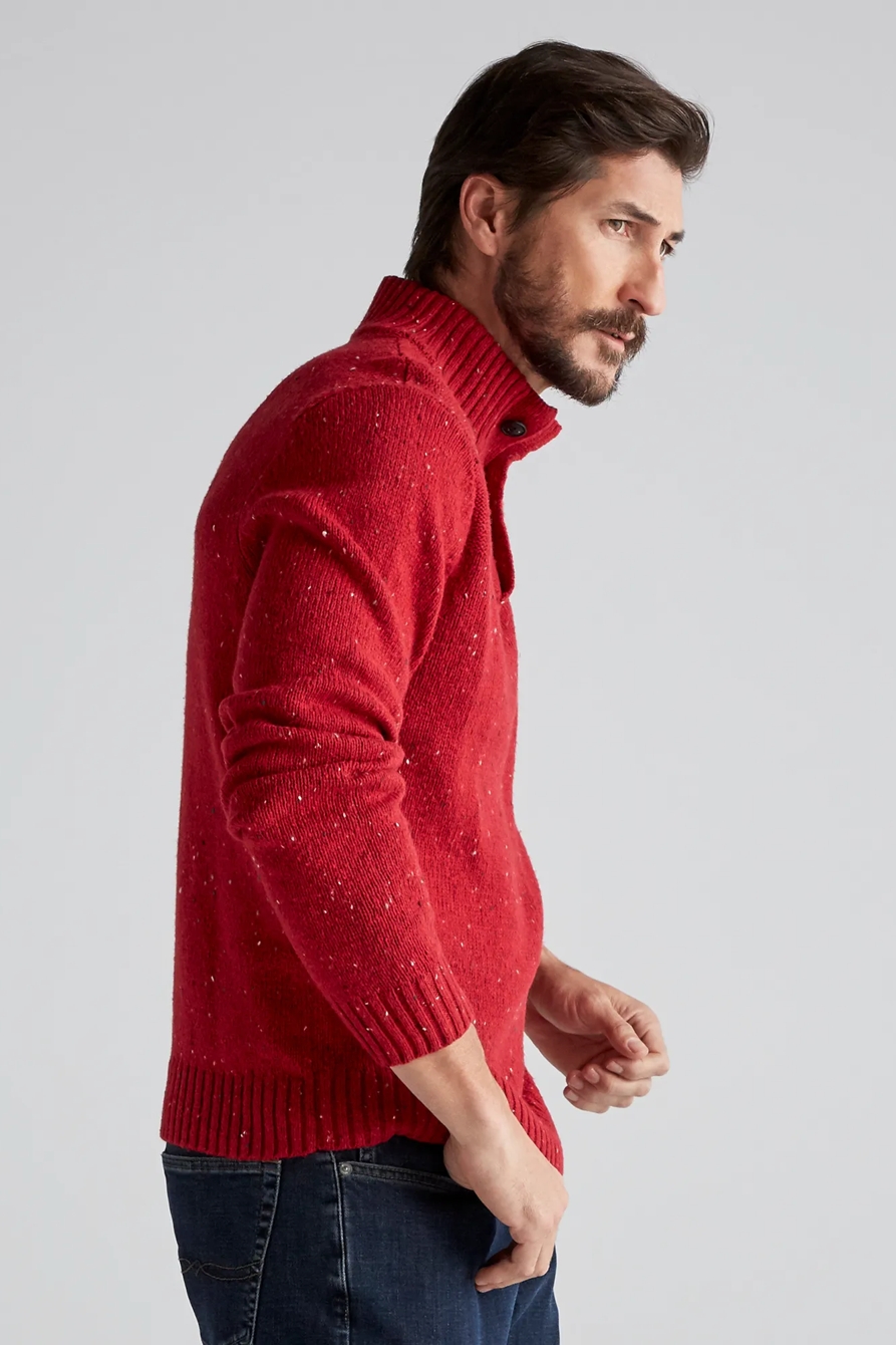 DONEGAL BUTTON MOCK SWEATER, image 2