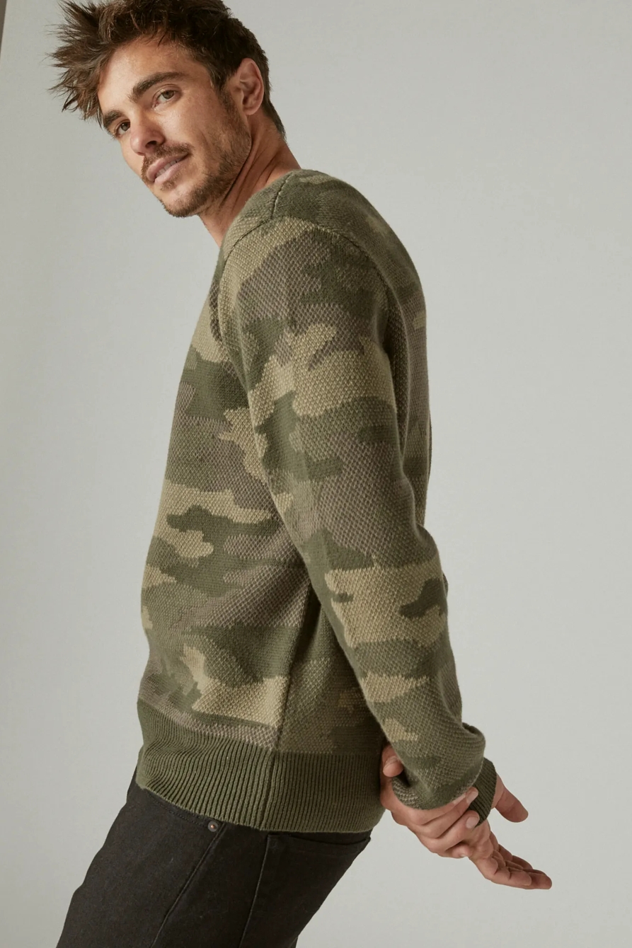 CAMO CREW NECK SWEATER, image 3