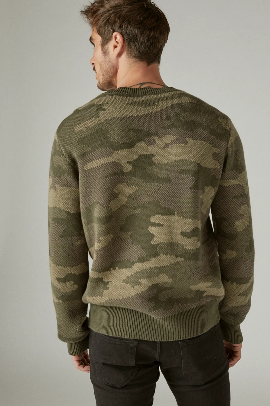 CAMO CREW NECK SWEATER, image 4