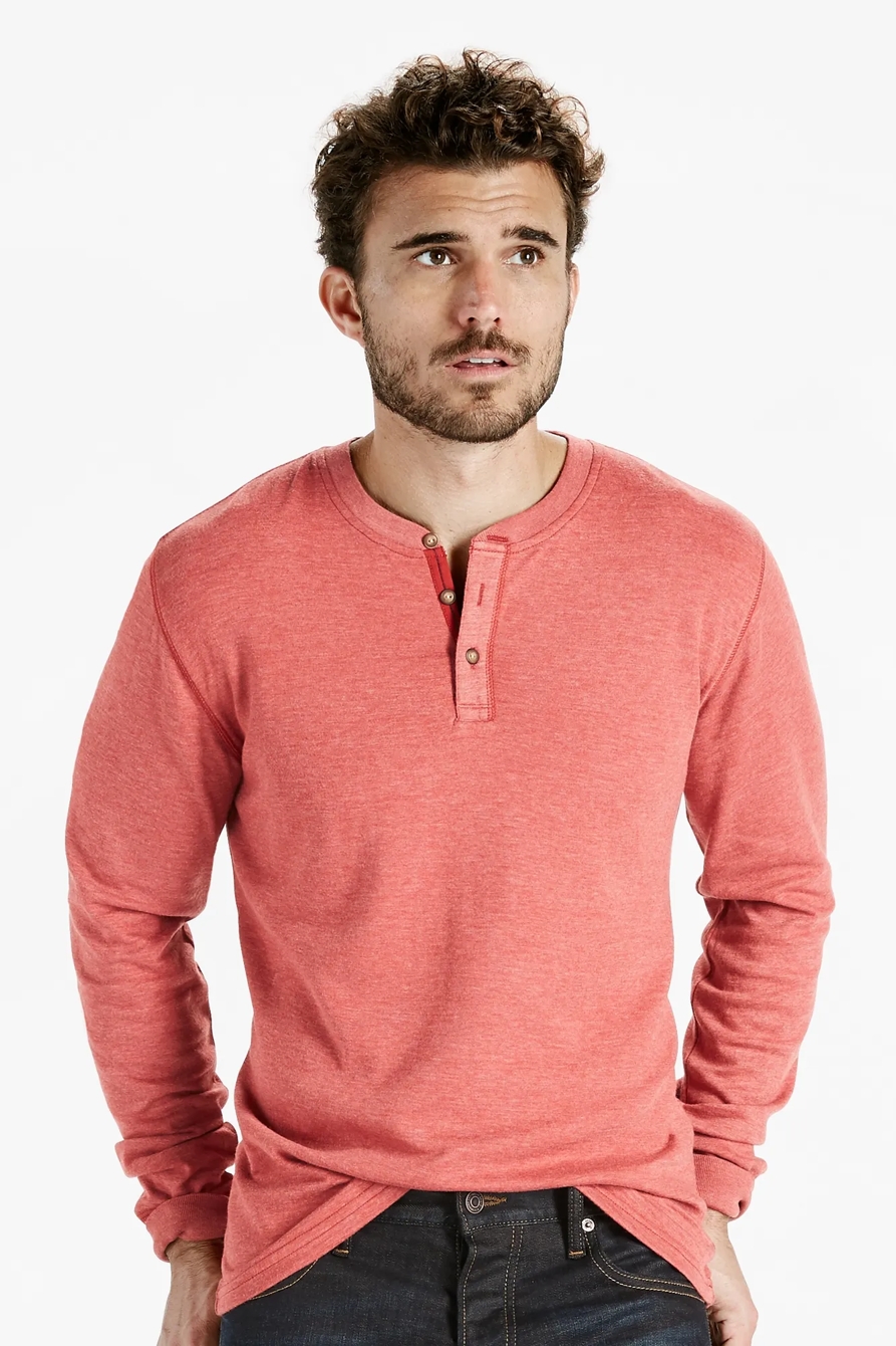 DOUBLE KNIT HENLEY TEE, image 1