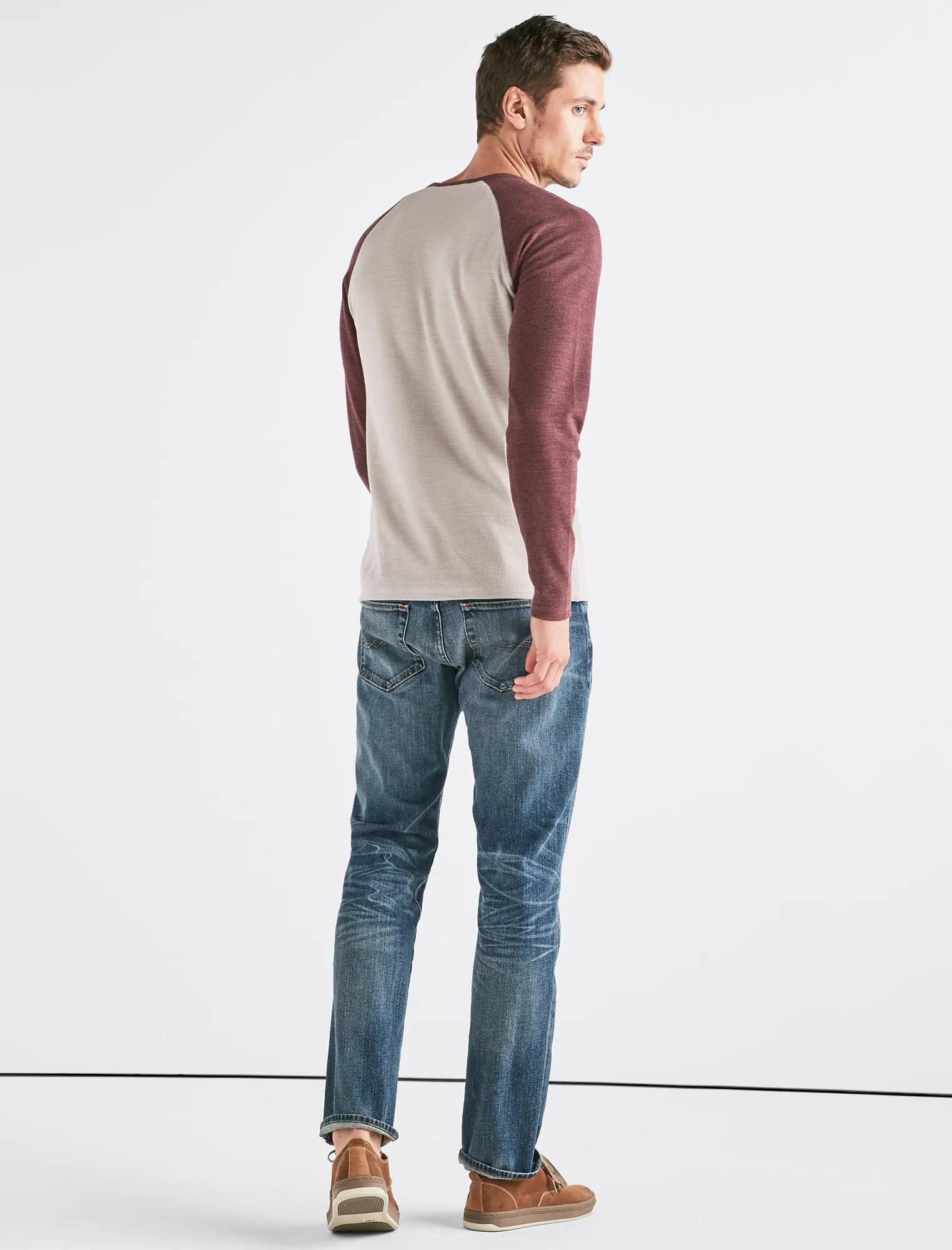 VENICE BURNOUT COLORBLOCK THERMAL HENLEY, image 3