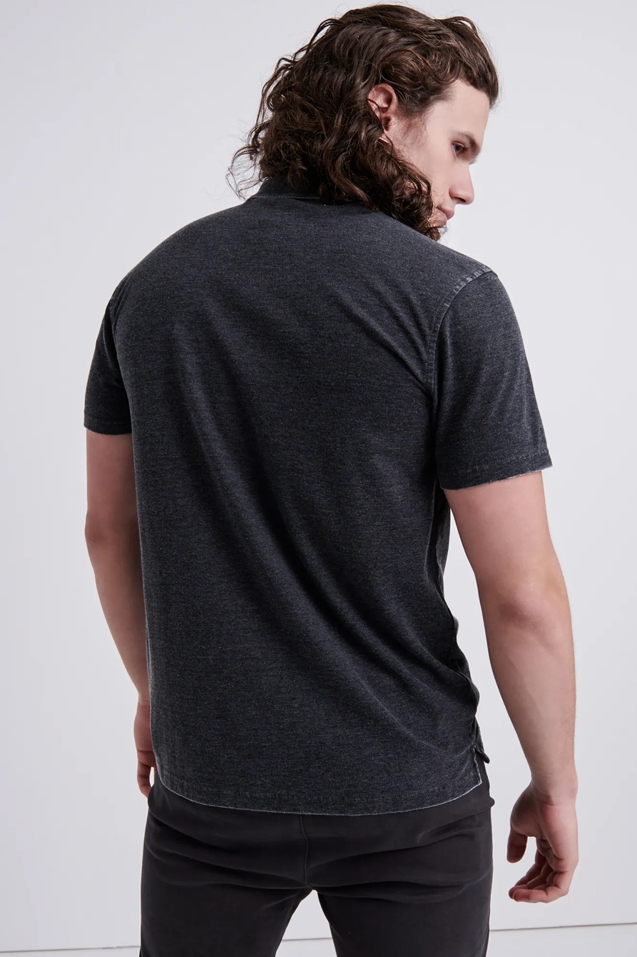 BURNOUT STRETCH PIQUE POLO, image 3