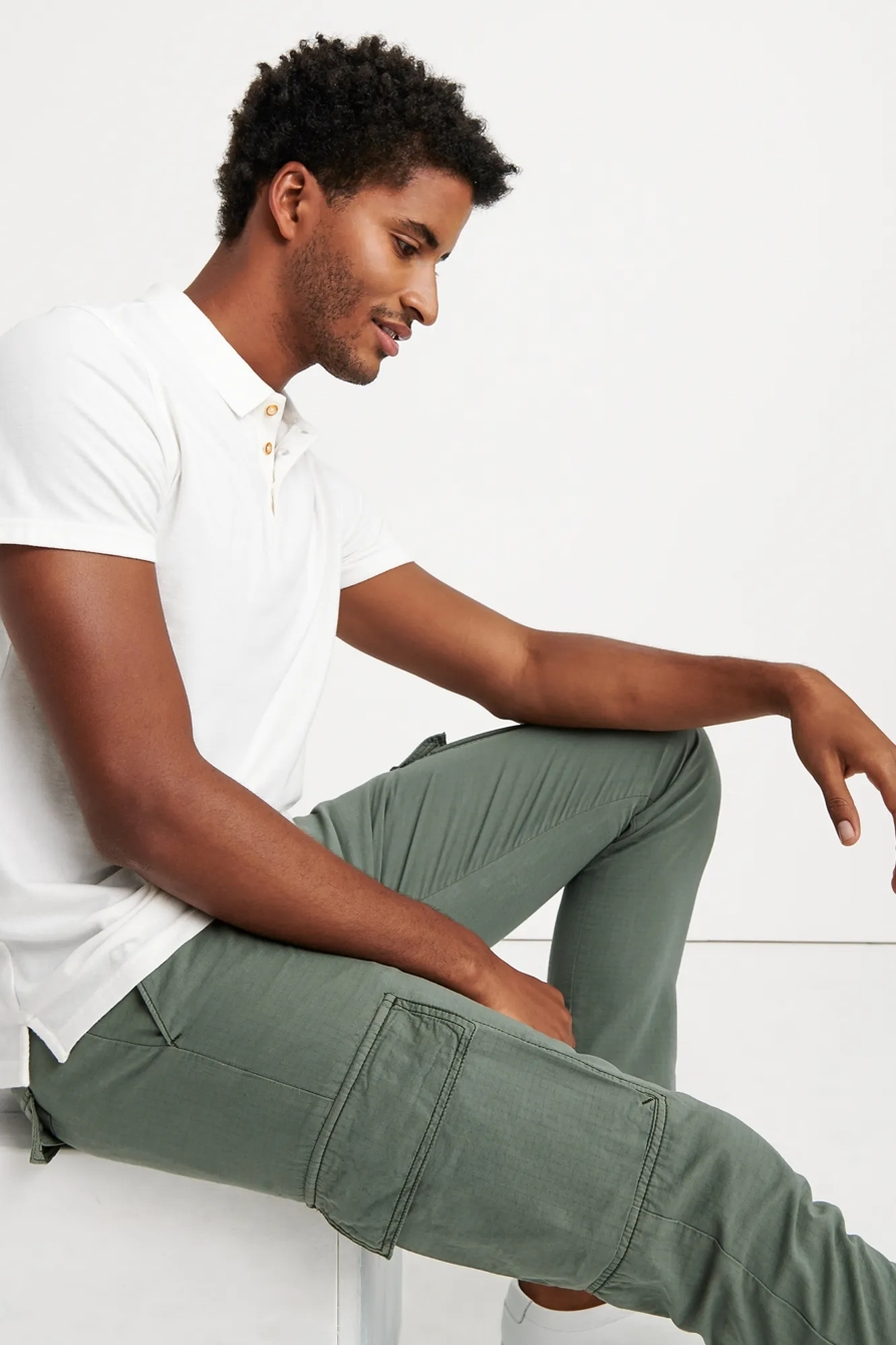 BURNOUT STRETCH PIQUE POLO, image 2