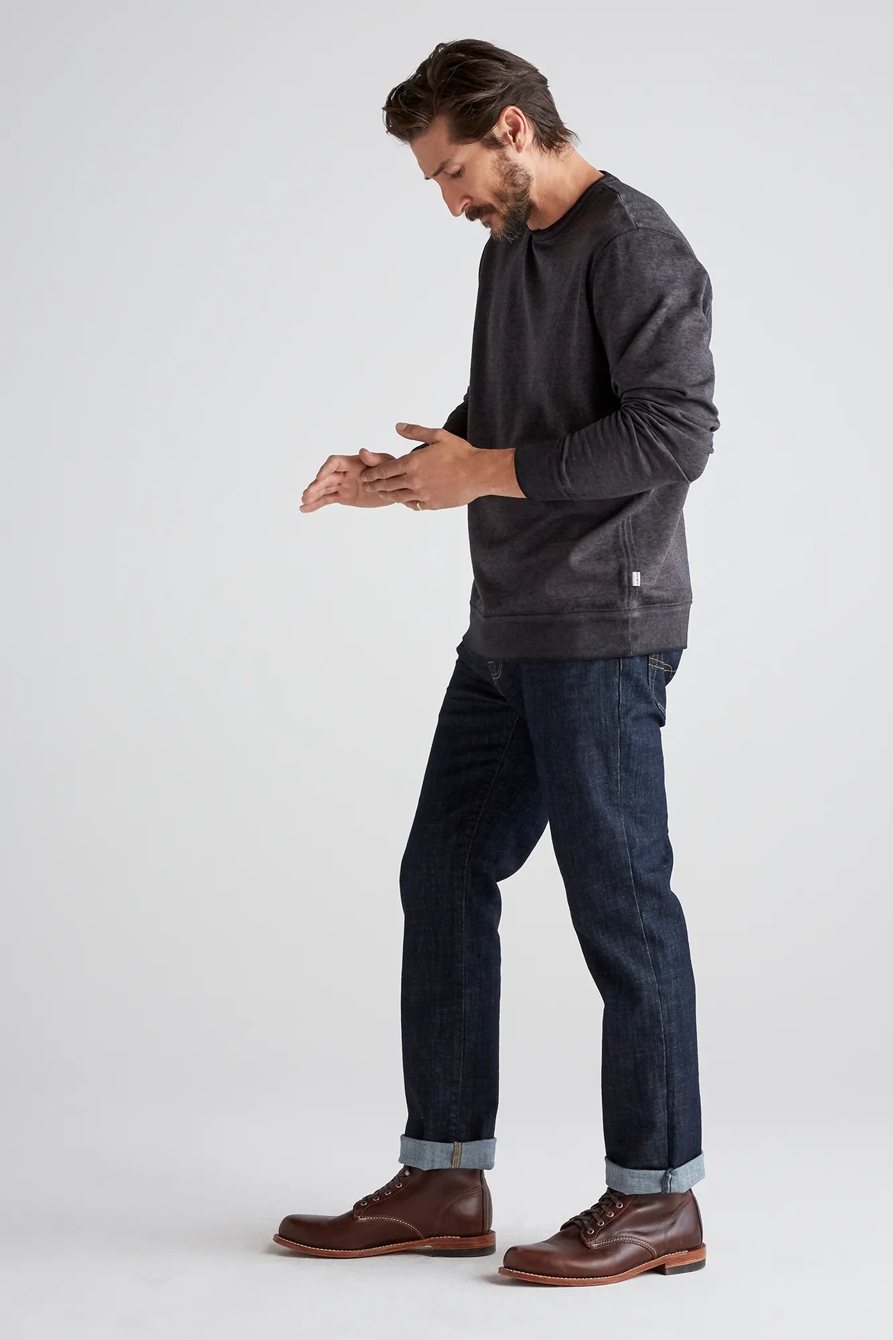 BURNOUT FLEECE CREW NECK, image 2