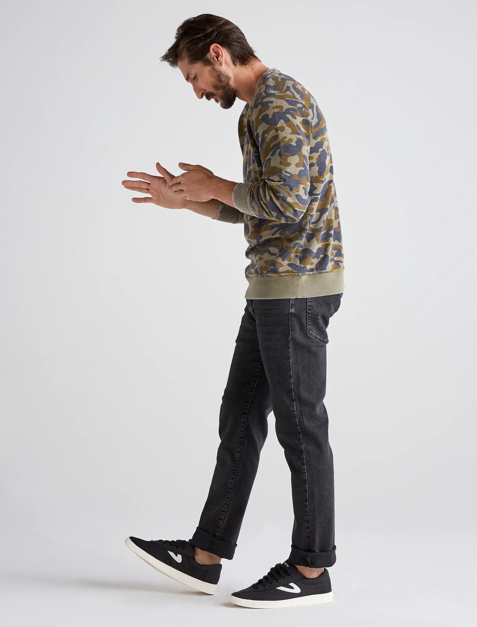 BURNOUT FLEECE CREW NECK, image 2