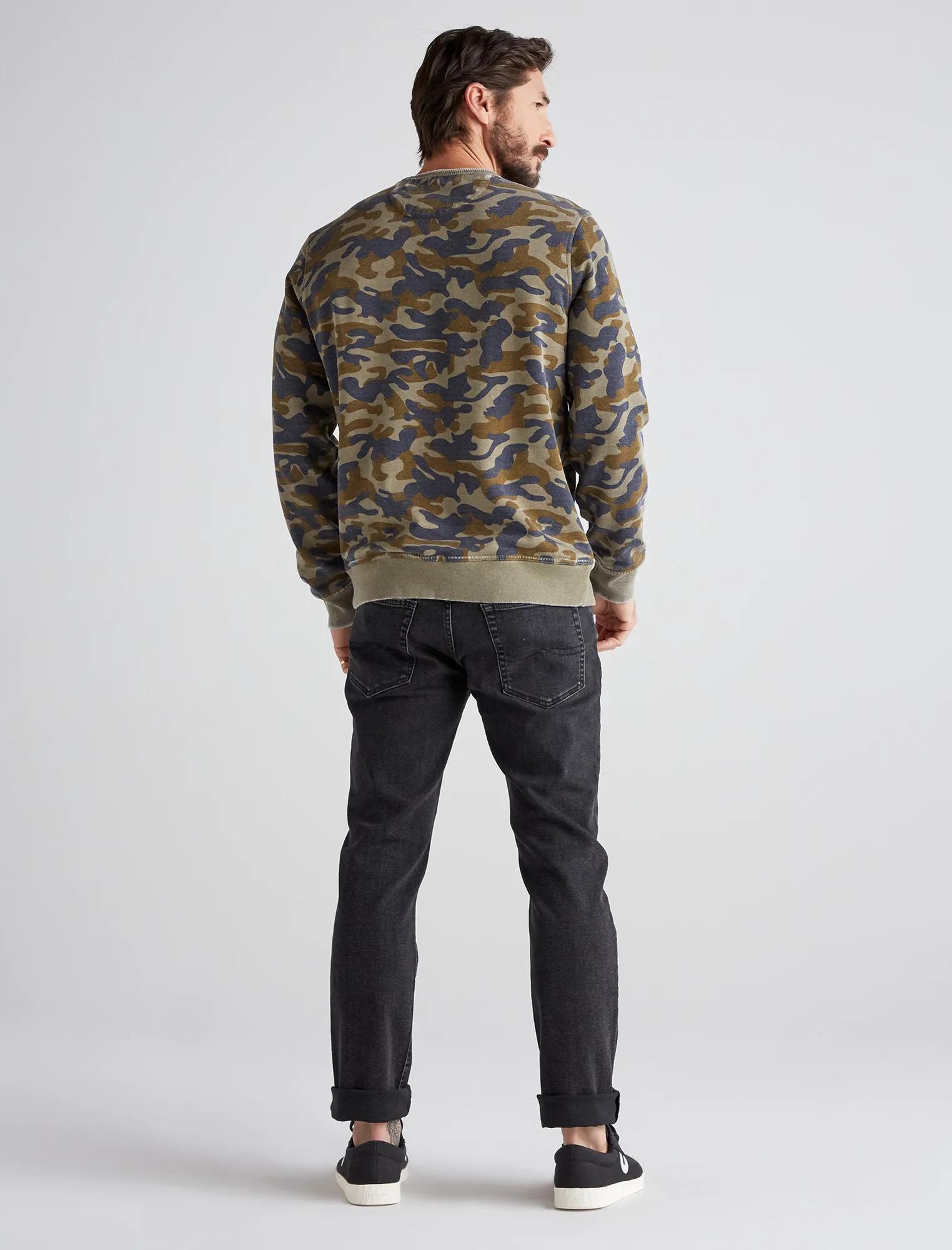 BURNOUT FLEECE CREW NECK, image 3