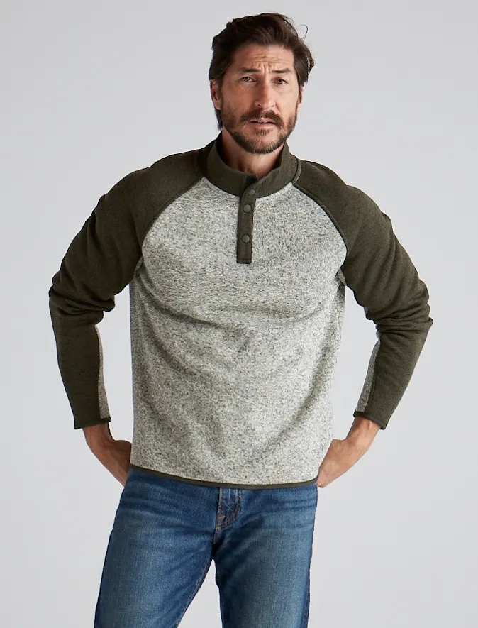 COLORBLOCK MOCK NECK LOS FELIZ FLEECE, image 1