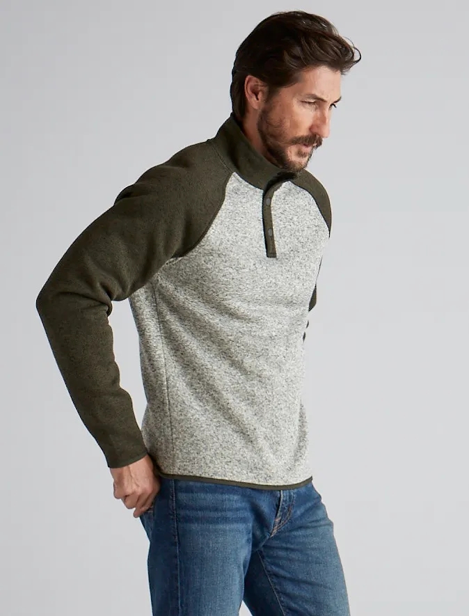COLORBLOCK MOCK NECK LOS FELIZ FLEECE, image 2