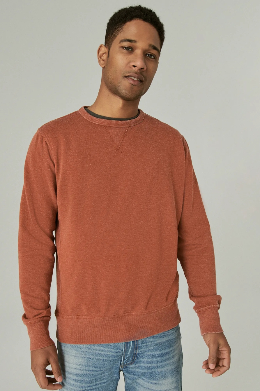 VENICE BURNOUT FLEECE CREW NECK SWEATSHIRT, image 1