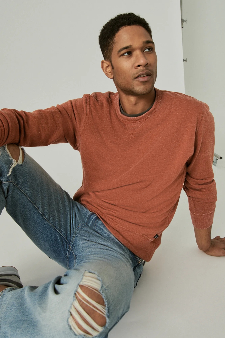 VENICE BURNOUT FLEECE CREW NECK SWEATSHIRT, image 6
