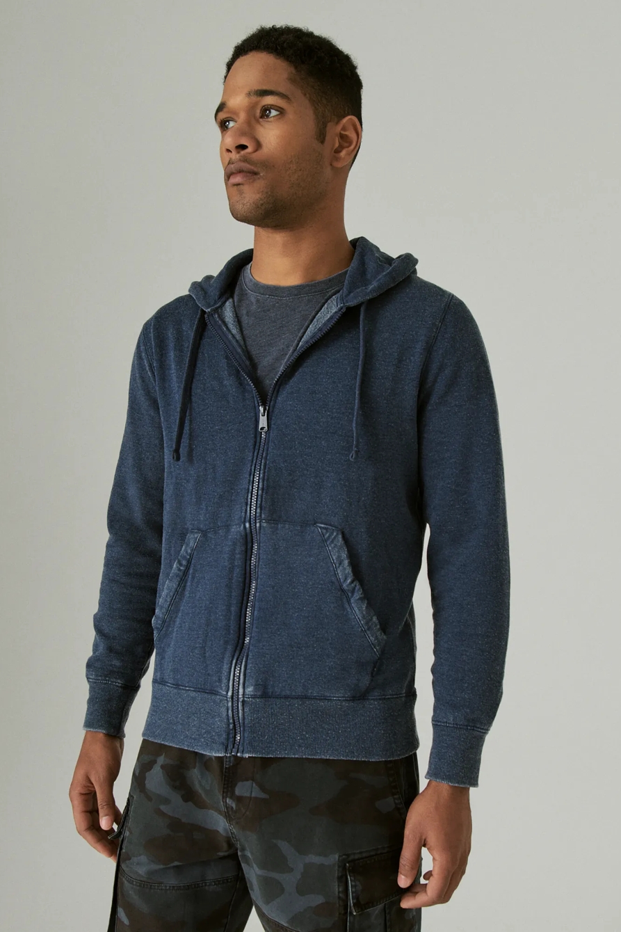 BURNOUT FLEECE ZIP HOOD, image 3