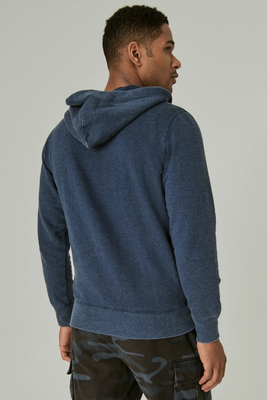 BURNOUT FLEECE ZIP HOOD, image 4