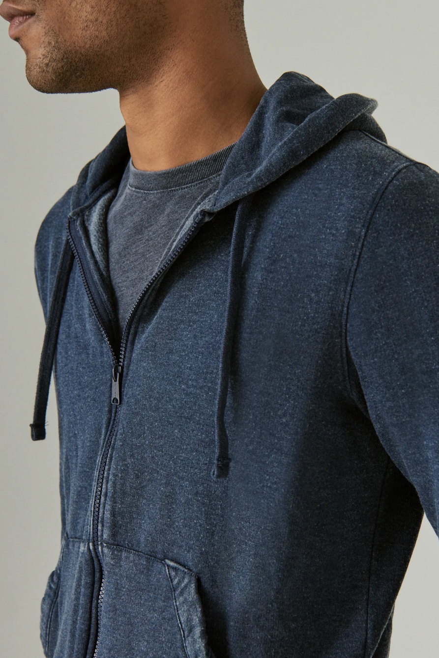 BURNOUT FLEECE ZIP HOOD, image 5