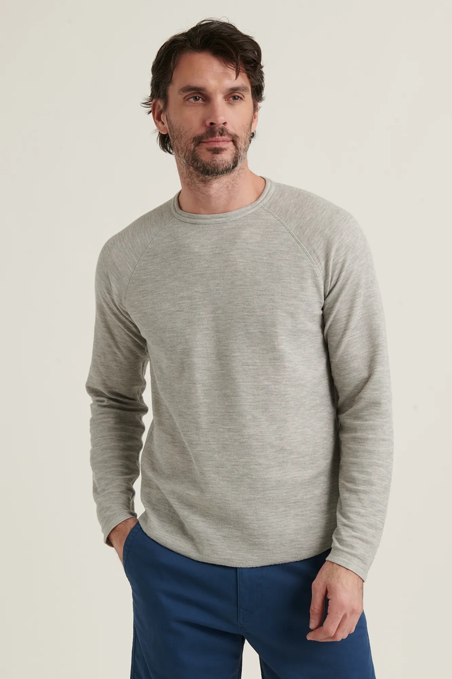 LONG SLEEVE REVERSIBLE CREW NECK TEE, image 2
