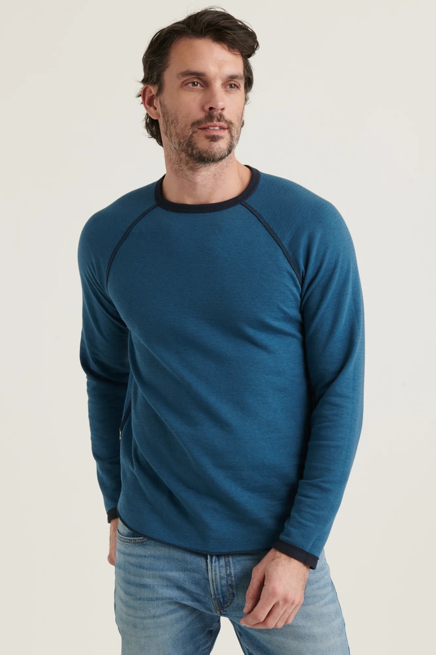 LONG SLEEVE REVERSIBLE CREW NECK TEE, image 3