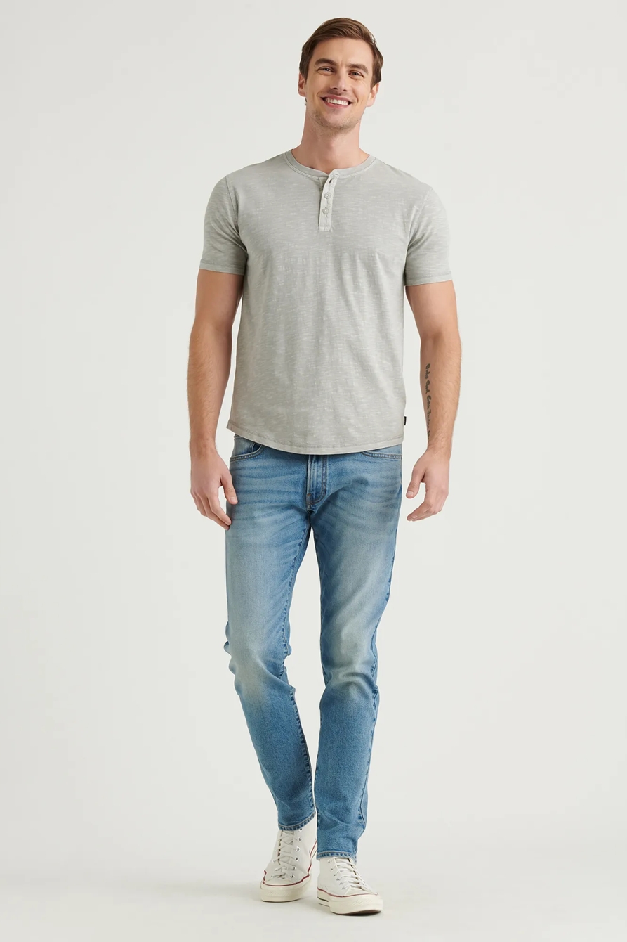 SHORT SLEEVE SLUB HENLEY, image 2