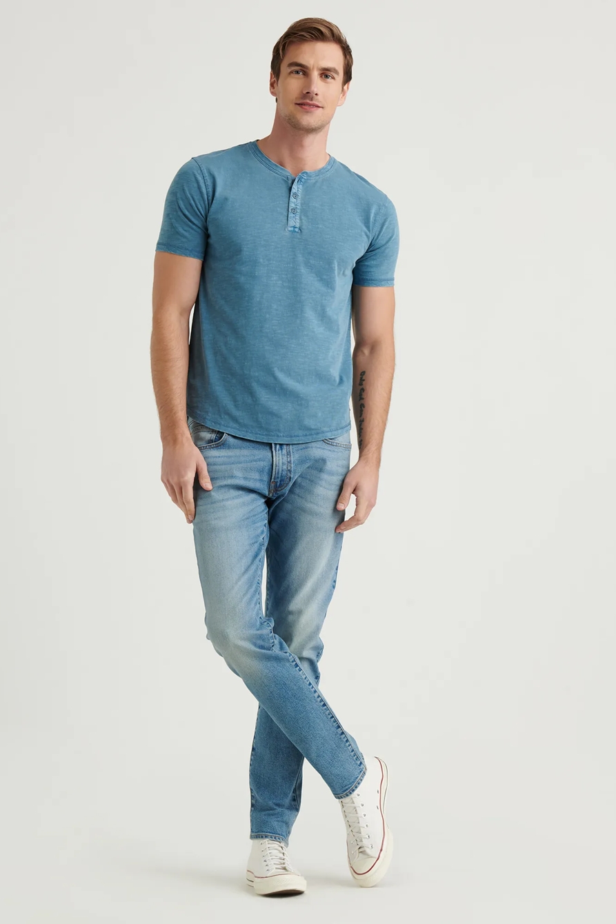 SHORT SLEEVE SLUB HENLEY, image 2