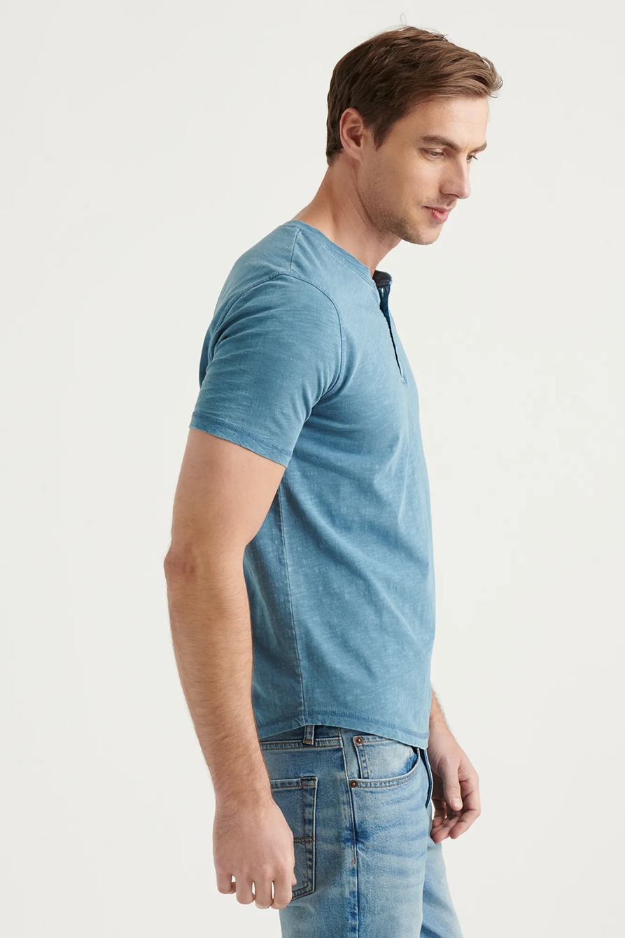 SHORT SLEEVE SLUB HENLEY, image 3