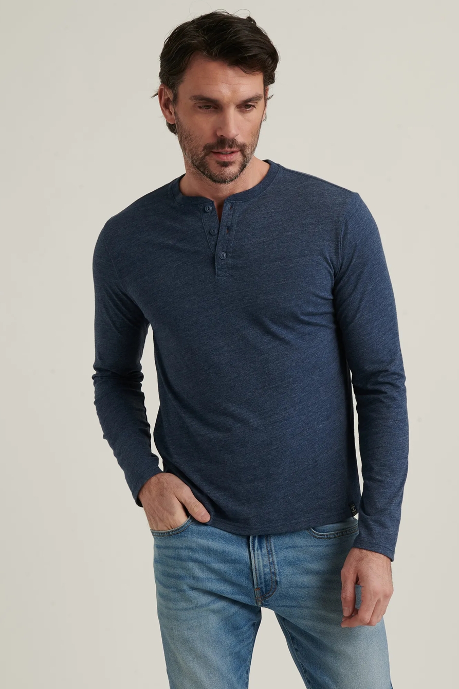 TRIBLEND LONG SLEEVE HENLEY, image 2