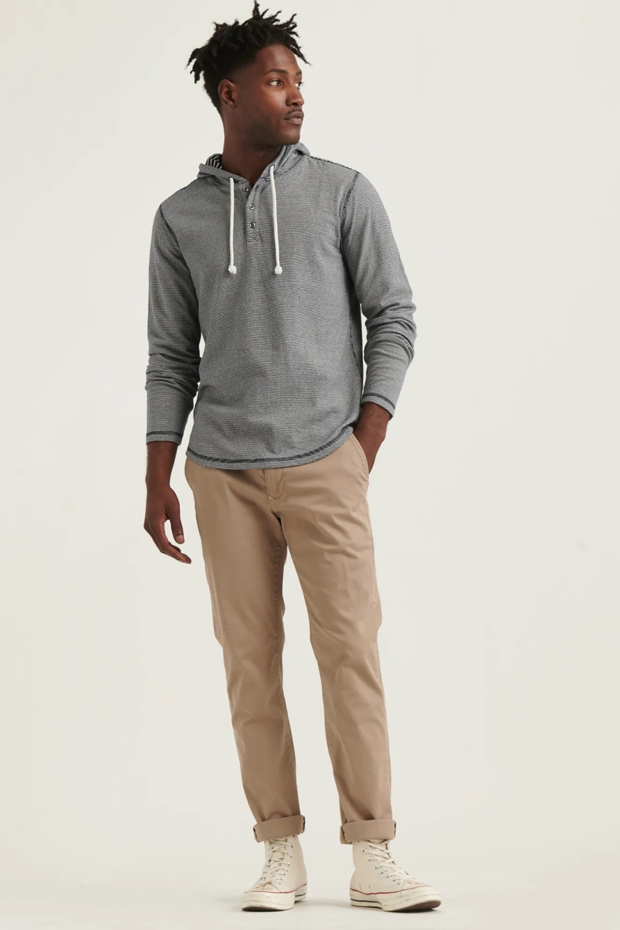 STRIPE DOUBLE KNIT HOODLEY., image 1