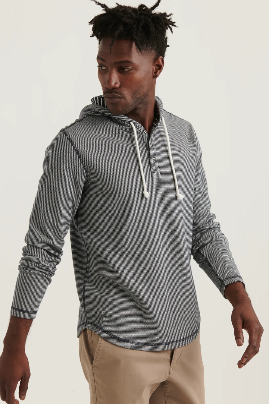 STRIPE DOUBLE KNIT HOODLEY., image 2