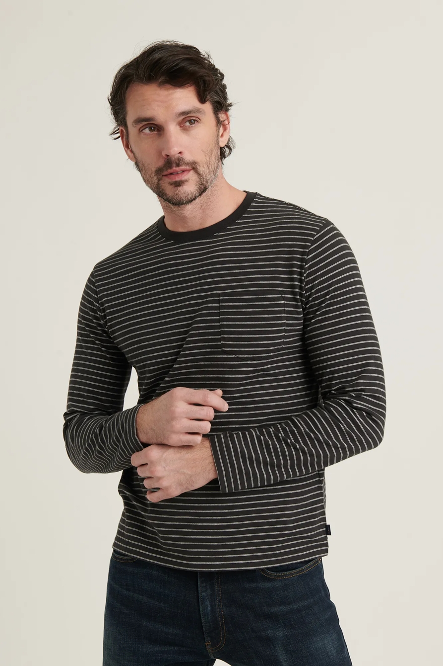 SUNSET POCKET CREW NECK LONG SLEEVE TEE, image 2