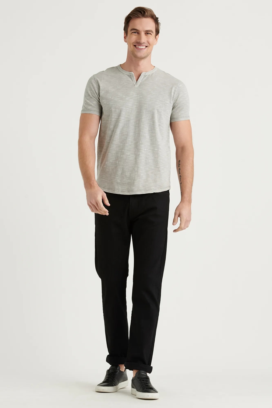 SLUB NOTCH NECK TEE, image 2