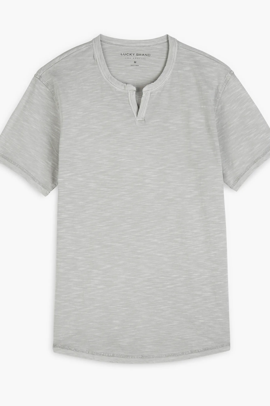 SLUB NOTCH NECK TEE, image 5
