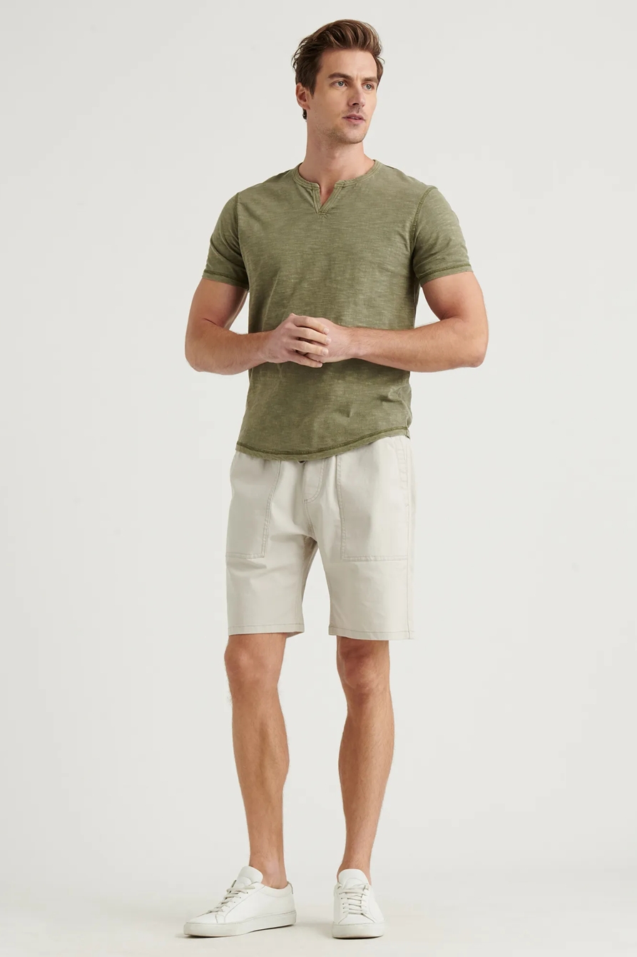 SLUB NOTCH NECK TEE, image 2