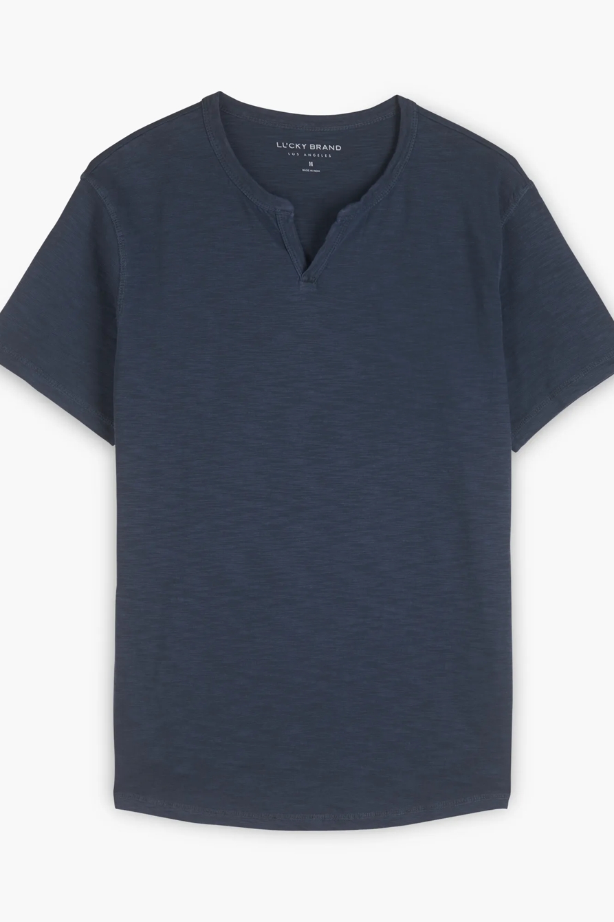 SLUB NOTCH NECK TEE, image 5