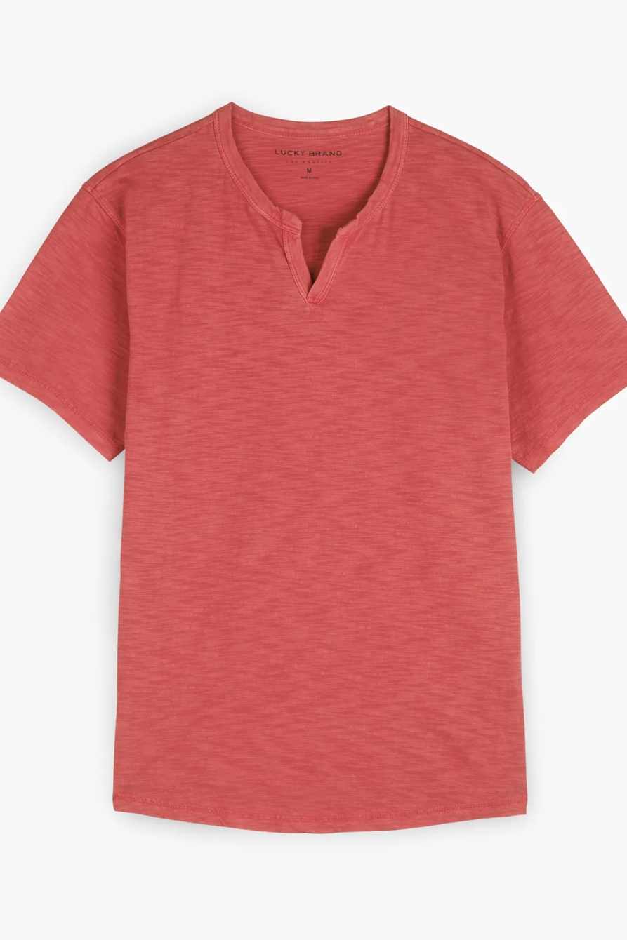 SLUB NOTCH NECK TEE, image 5