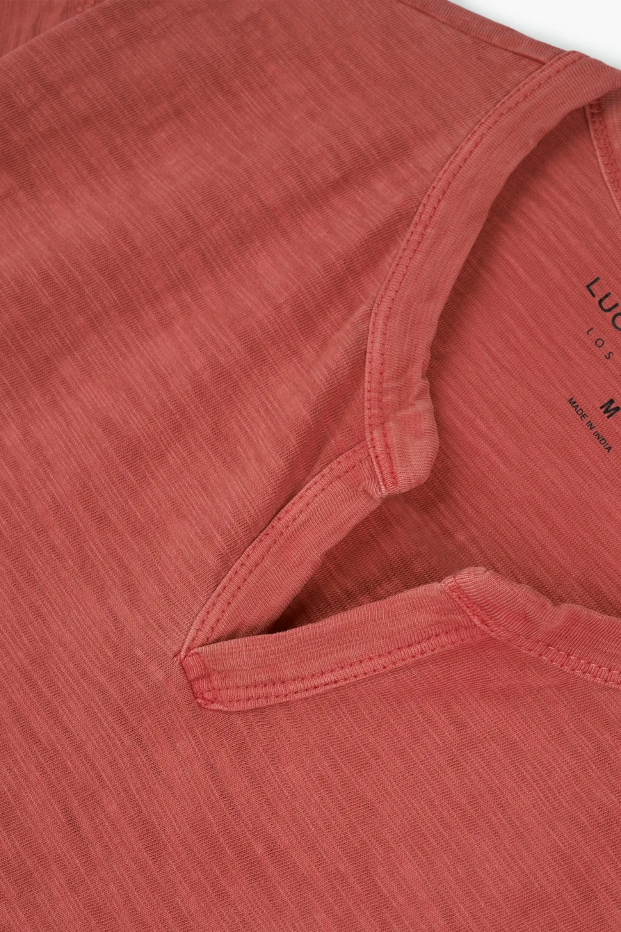 SLUB NOTCH NECK TEE, image 6