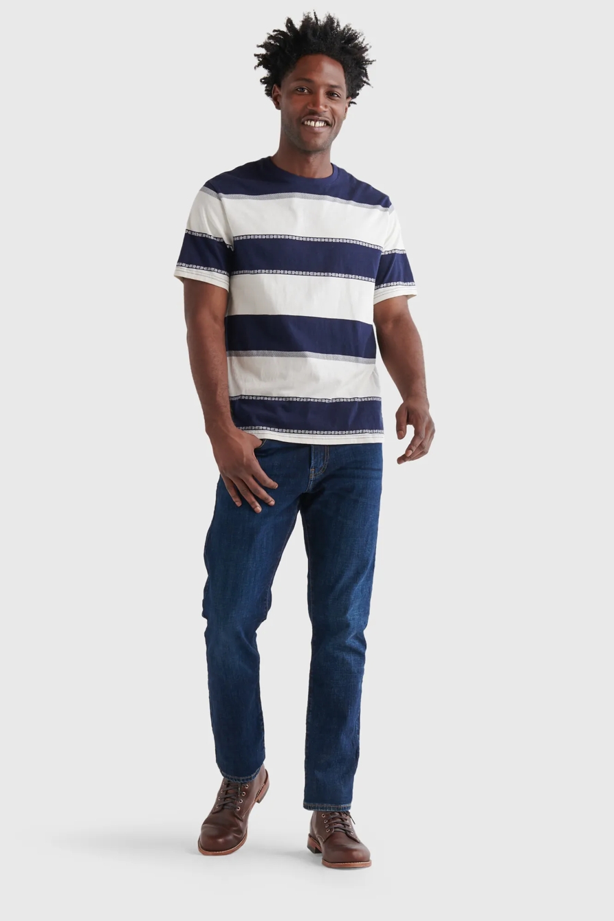 SHORT SLEEVE SUNSET STRIPED CREW NECK TEE, image 2