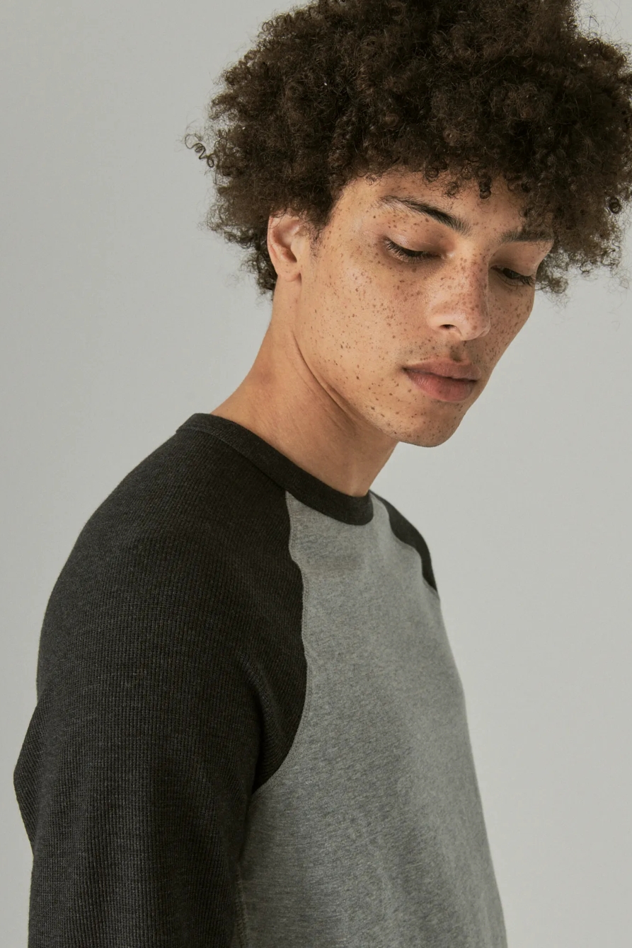 THERMAL COLOR BLOCK CREW NECK TEE, image 5