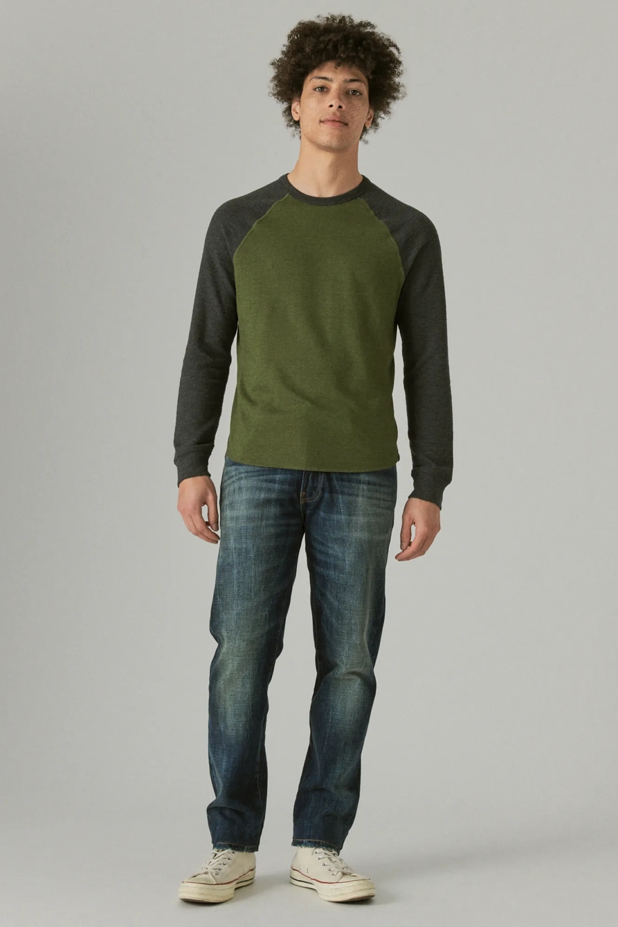 THERMAL COLOR BLOCK CREW NECK TEE, image 2