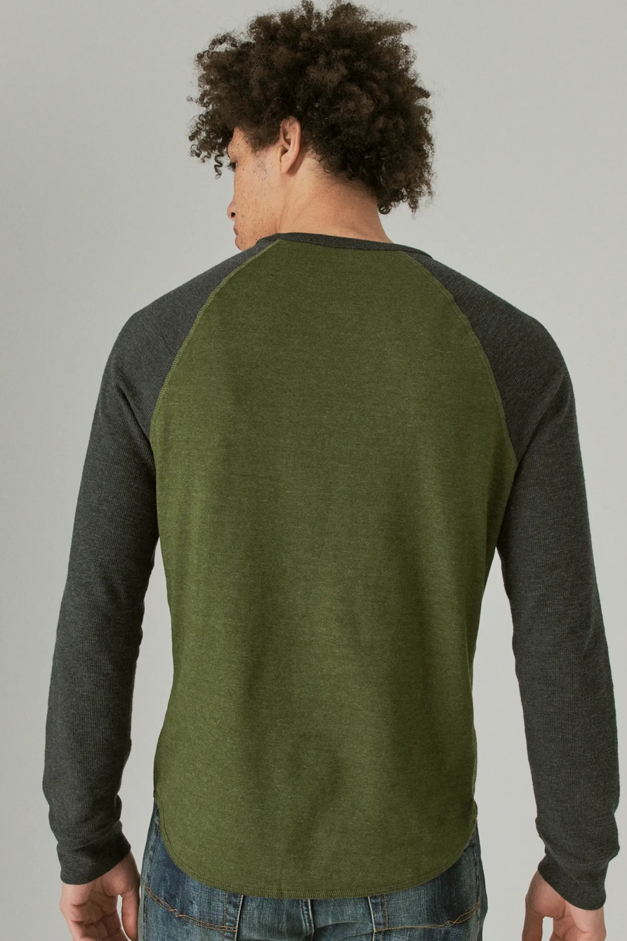 THERMAL COLOR BLOCK CREW NECK TEE, image 4
