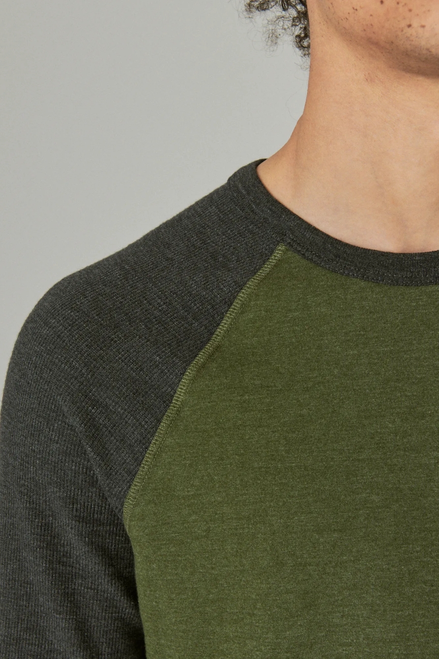 THERMAL COLOR BLOCK CREW NECK TEE, image 5