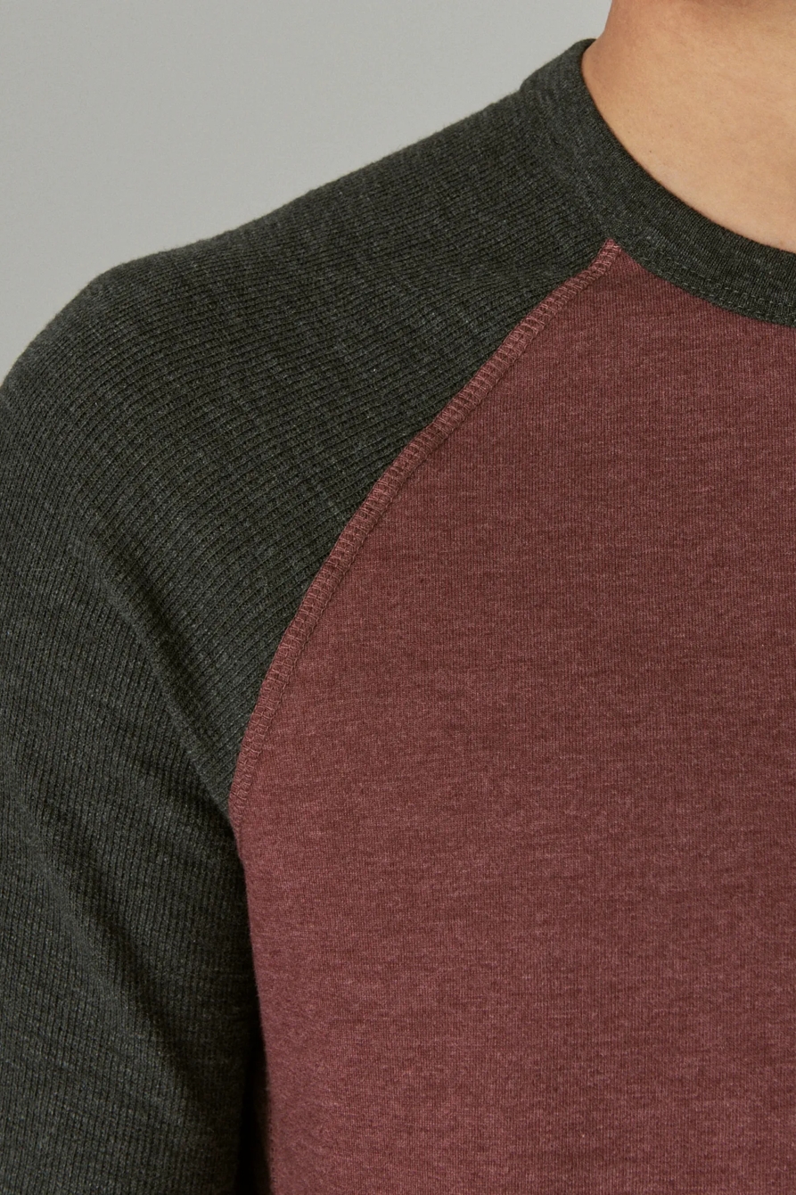 THERMAL COLOR BLOCK CREW NECK TEE, image 5