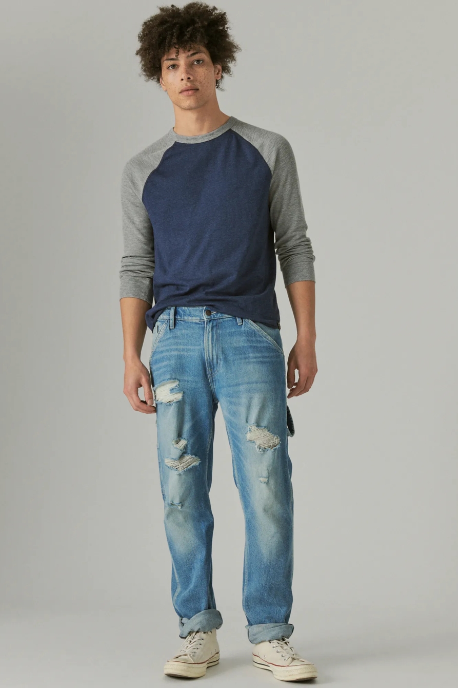 THERMAL COLOR BLOCK CREW NECK TEE, image 2