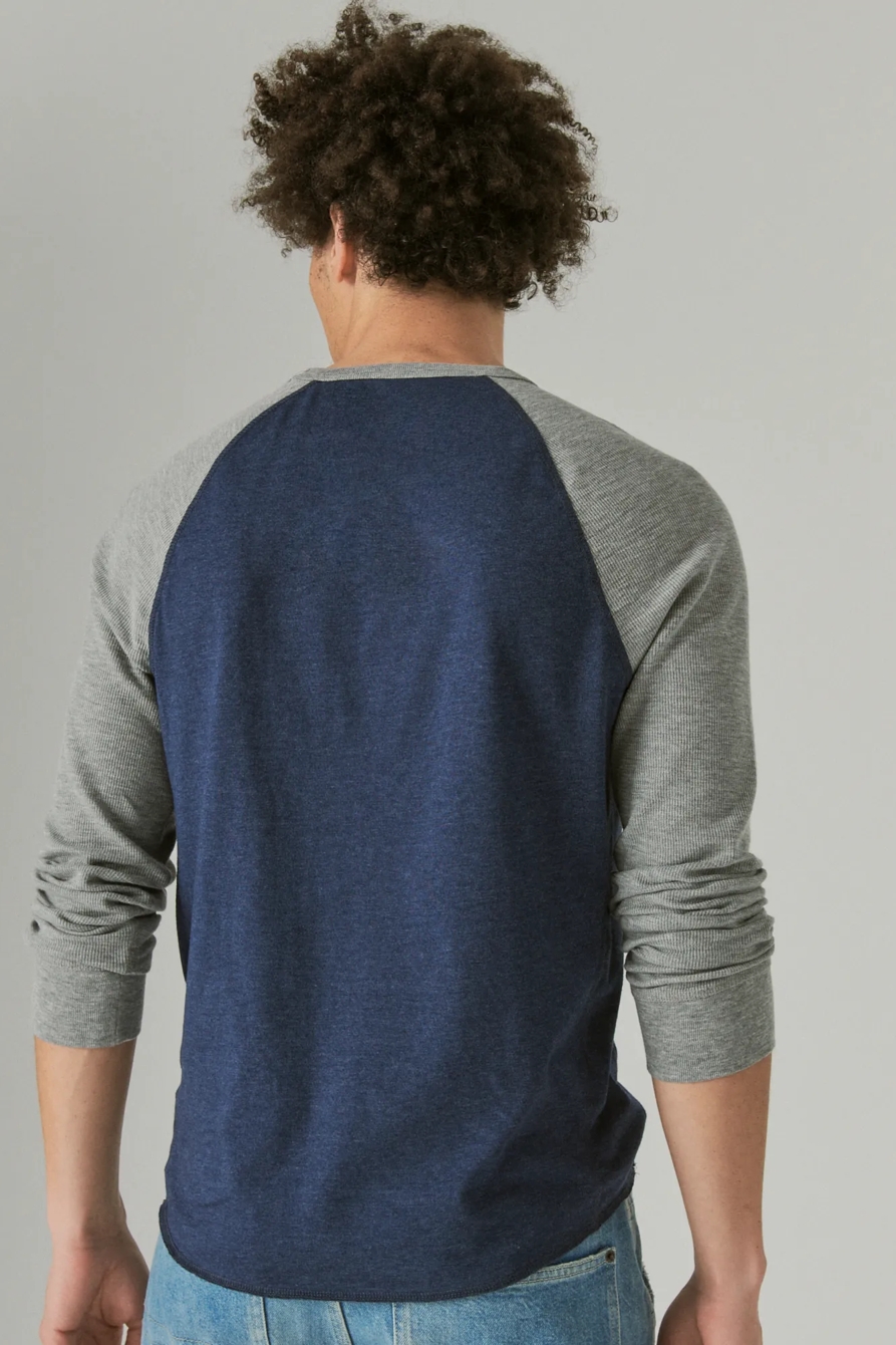 THERMAL COLOR BLOCK CREW NECK TEE, image 4